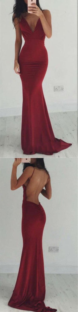 Backless Prom Dresses,Spaghetti Straps Prom Dresses,Sexy Prom Dresses,Burgundy Prom Dresses, V-neck Prom Dresses,Cocktail Prom Dresses ,Evening Dresses,Long Prom Dress,Prom Dresses Online,PD0161