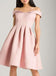 Off Shoulder Pink Cheap Short Homecoming Dresses Online, CM632