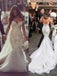 Sexy Off Shoulder Backless Lace Mermaid Wedding Dresses Online, WD420