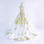 Sweetheart Gold Lace Applique A-line Wedding Dresses, Cheap Wedding Gown, WD710