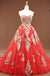 Sweetheart Gold Lace Applique A-line Wedding Dresses, Cheap Wedding Gown, WD710