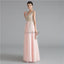 V Neck Chiffon Heavily Beaded Pink Evening Prom Dresses, Evening Party Prom Dresses, 12122