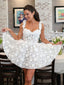 Elegant White A-line Mini Short Prom Homecoming Dresses,CM1028