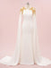 Elegant White Mermaid Long Sleeves Maxi Long Party Prom Dresses,Evening Dress,13312