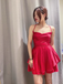 Sexy Red A-line Spaghetti Straps Mini Short Prom Homecoming Dresses Online,CM1020