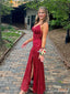 Sexy Burgundy Mermaid Long Party Prom Dresses To Impress,Evening Dress,13485