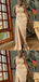 Elegant Champagne Mermaid Side Slit Maxi Long Bridesmaid Dresses For Wedding Party,WG1616