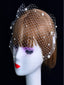 Elegant Simple Pearl Hair Comb Style Bridal Veil, VA05