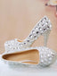 Women's Wedding Shoes Decorative Silver Wedding Heels Bridal Shoes With Beading, H86