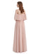 Light Blush Pink Chiffon Cheap Long Bridesmaid Dresses Online, WG293