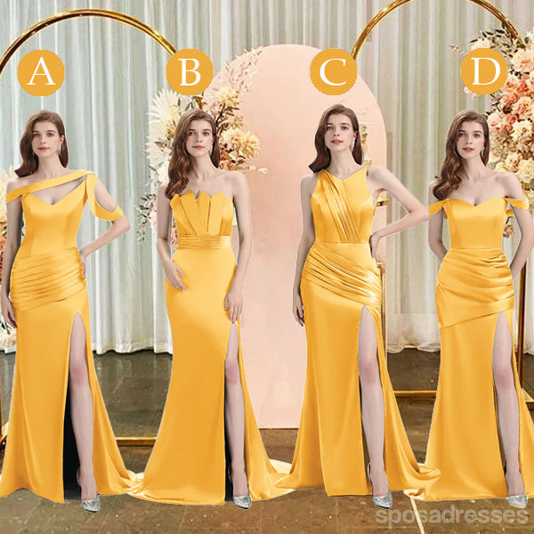 Mismatched Marigold Mermaid Cheap Bridesmaid Dresses Online, WG1082