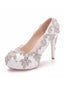 New Arrival Women's Wedding Shoes Decorative Beading Wedding Heels Bridal Shoes, H100