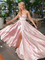 Simple Pink A-line Sweetheart Maxi Long Party Prom Dresses,Evening Dress,13295