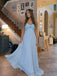 Pleated Strapless Knot Front A Line Flowy Chiffon Prom Dress, 26026