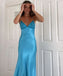 Sexy Blue Mermaid Spaghetti Straps Long Party Prom Dresses To Impress,Evening Dress,13514