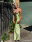 Sexy Green Mermaid Spaghetti Straps Long Party Prom Dresses To Impress,Evening Dress,13513