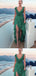 Sexy Green Mermaid V-neck Long Party Prom Dresses To Impress,Evening Dress,13483