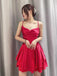 Sexy Red A-line Spaghetti Straps Mini Short Prom Homecoming Dresses Online,CM1020