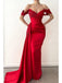 Sexy Red Mermaid Off Shoulder Maxi Long Party Prom Dresses, Evening Dress,13123