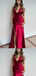 Sexy Red Mermaid V-neck Long Party Prom Dresses To Impress,Evening Dress,13563