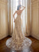 Sexy Sheath V-neck Spaghetti Straps Maxi Long Handmade Lace Wedding Dresses,WD804
