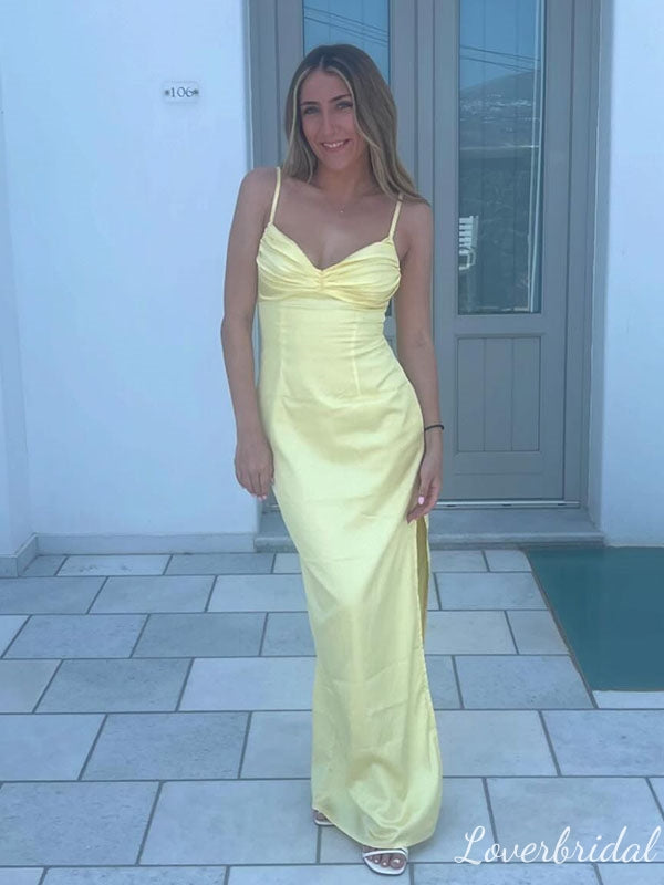 Sexy Yellow Mermaid Long Party Prom Dresses To Impress,Evening Dress,13520