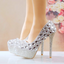 Women's Wedding Shoes Decorative Silver Wedding Heels Bridal Shoes With Beading, H86