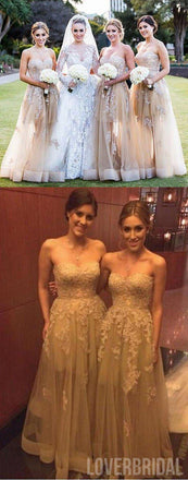 2017 Sexy Unique Lace Long Wedding Bridesmaid Dresses, BD0002