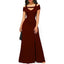 Burgundy Mermaid Off Shoulder Side Slit Long Bridesmaid Dresses,WG1386