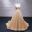 Champagne A-line Sweetheart Cheap Long Prom Dresses Online,12646