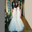 Gorgeous White Tulle Mermaid Long Bridesmaid Dresses for Wedding Party, Cheap Simple Long Wedding Dresses, WG195