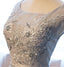 Gray Lace Sexy See Through Homecoming Prom Dresses, Affordable Short Party Prom Sweet 16 Dresses, Perfect Homecoming Cocktail Dresses, CM349