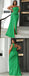 Green Mermaid One Shoulder Cheap Long Bridesmaid Dresses,WG1446