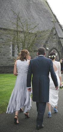 Jewel Lace Bodice Pleated High Low Bridesmaid Dresses Online, Cheap Bridesmaids Dresses, WG729