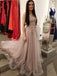 Lace Beaded Jewel Neck Cheap Long Evening Prom Dresses, Cheap Sweet 16 Dresses, 18372