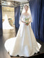 Long Sleeve Lace Tulle Wedding Dresses, Custom Made Long Wedding Gown, Cheap Wedding Gowns, WD202