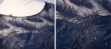 Long Sleeve Navy Scoop Neckline Homecoming Prom Dresses, Affordable Short Party Prom Dresses, Perfect Homecoming Dresses, CM292