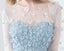 Long Sleeves Tiffany Blue Mermaid Evening Prom Dresses, Evening Party Prom Dresses, 12287