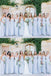 Mismatched Blue Chiffon Floor Length Cheap Long Bridesmaid Dresses Online, WG565
