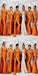 Mismatched Burnt Orange Mermaid Cheap Long Bridesmaid Dresses,WG1265