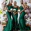 Mismatched Emerald Green Mermaid Cheap Long Bridesmaid Dresses Online,WG1095