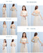 Mismatched Lace Tulle Long Bridesmaid Dresses, Cheap Custom Long Bridesmaid Dresses, Affordable Bridesmaid Gowns, BD009
