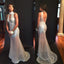 New Arrival Unique Design Sexy See Through High Neck Backless Beaded Long Prom Dresses, WG273