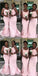 Newest Pink Mermaid Cap Sleeves Cheap Long Bridesmaid Dresses,WG1435
