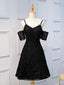 Off Shoulder Black Lace Cheap Short Homecoming Dresses Online, CM664