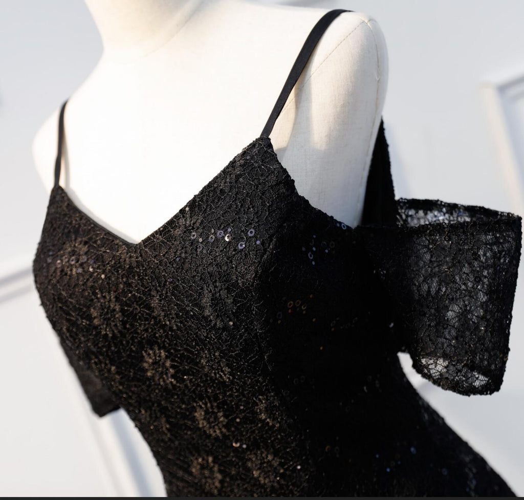 Off Shoulder Black Lace Cheap Short Homecoming Dresses Online, CM664