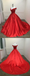 Off Shoulder Bright Red Long Evening Prom Dresses, Cheap Custom Sweet 16 Dresses, 18515
