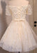 Off Shoulder Lace Beaded Homecoming Prom Dresses, Affordable Short Party Prom Dresses, Perfect Homecoming Dresses, CM277