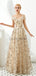 Off Shoulder Sparkly Gold Cheap Long Evening Prom Dresses, Evening Party Prom Dresses, 12125