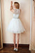 Off White Beading String Jewel Cheap Homecoming Dresses Online, Cheap Short Prom Dresses, CM761